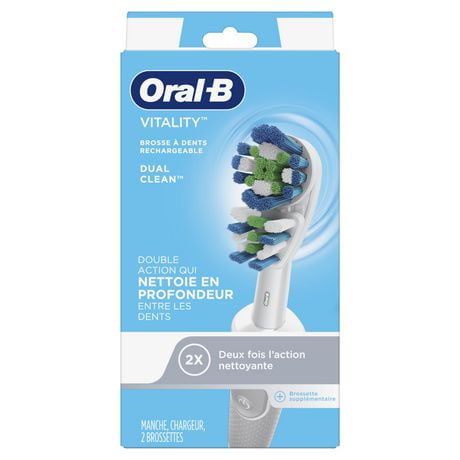 oral vitality toothbrush electric dual clean rechargeable braun walmart brush canada floss action heads powered