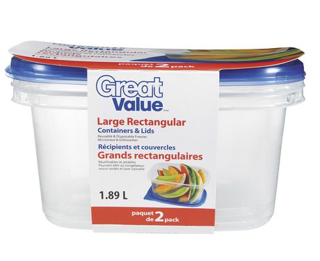 UPC 605388000460 product image for Great Value Large Rectangular Containers | upcitemdb.com