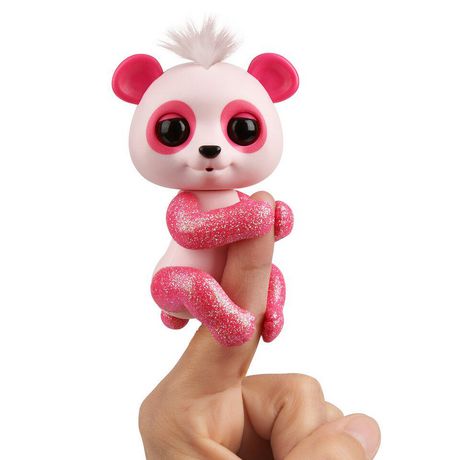 Fingerlings Glitter Panda - Polly (Pink) - Interactive Collectible Baby Pet - By Wowwee