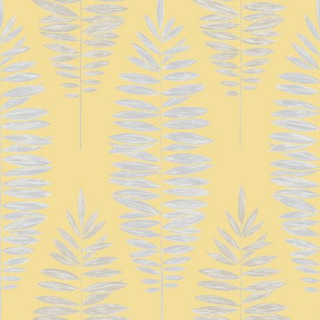 UPC 010410000040 product image for Graham & Brown Lucia Yellow/Silver Removable Wallpaper Yellow/Silver 33 Feet | upcitemdb.com