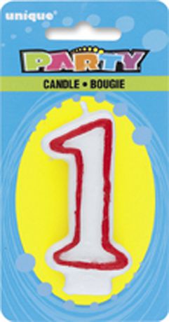 UPC 011179360017 product image for Unique Party Favors Deluxe Numeral Candle #1 | upcitemdb.com