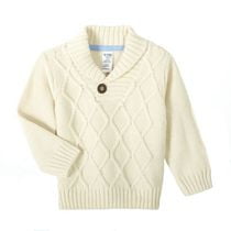 George baby Boys’ Shawl Collar Sweater Natural 12-18 months
