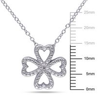 Miabella Diamond Accent Sterling Silver Multi Heart Pendant