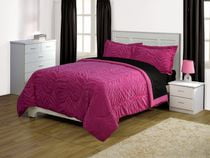 Mainstays Kids Embossed Zebra Reversible Microfiber Comforter Set