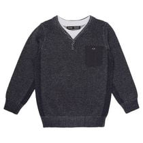 George British Design Boys' Navy Plaited Military Crew 10