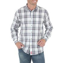 Wrangler Men's Long Sleeve Plaid Woven Shirt 3XL