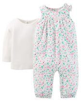 Child of Mine made by Carter's Newborn Girls' Overall Floral Outfit 3-6