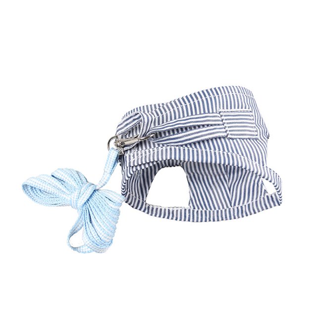 Small Pet Chest Strap Leash Clothing Pet Pulling Rope Harness for Hedgehog Guinea Pig (Blue Size S)