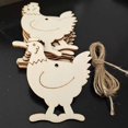 thumbnail image 2 of XZNGL Travel Bag 10Pcs Wood Rabbit Hanging Ornaments With Twines for Easter Party Decoration, 2 of 7