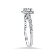 thumbnail image 3 of 3/4ct Cushion Halo Diamond Engagement Ring 14K White Gold, 3 of 3