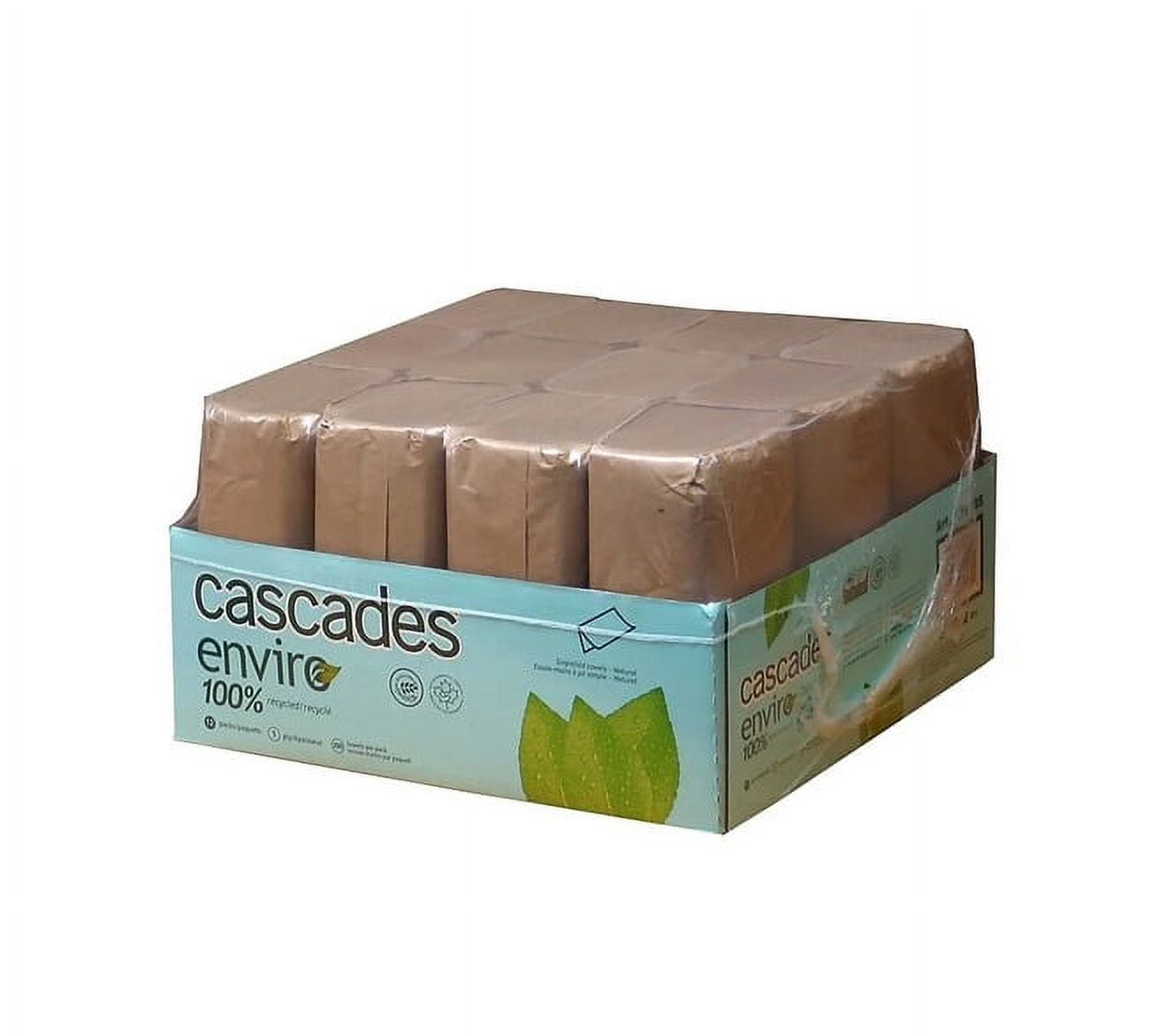 Cascades Enviro Brown Paper Single Fold Towel, 12-pack (3000 Sheets)