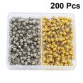 thumbnail image 2 of 400pcs Metal Colour 4 MM Pin Plastic Head Pushpins Ball Shape Map Pin Round, 2 of 8