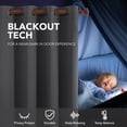 thumbnail image 4 of Deconovo Rideaux Occultants 2 Panneaux Stores Assombrissants Rideaux Isolés Thermiques Rideaux de Fenêtre pour Chambre 55x63 Pouces Gris Foncé, 4 of 5
