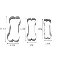 thumbnail image 3 of Oleegame 1PC Cookie Mold Dog Bone Cookie Cutter Set Stainless 3 Silver, 3 of 4