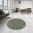 thumbnail image 4 of Ahgly Company Machine Washable Indoor Square Transitional Army Green Area Rugs, 8' Square, 4 of 7