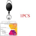thumbnail image 1 of Retractable Keychain Pull Badge Reel Clip Name Hard Plastic Card Holders Business Work Card ID Badge Lanyard Holder 1, 1 of 6