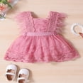 thumbnail image 2 of Robe en Dentelle Florale Sans Manches pour Bébé Fille Princesse Robe d'Été en Tulle, 2 of 7