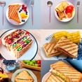 thumbnail image 2 of Bread Frying Pan Double Sided Non Stick Sandwich Maker Barbecue Plate Sandwich Toaster Mold Toastie Waffle Maker Breakfast Pancake Pan for Home Kitchen, 2 of 10