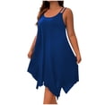 thumbnail image 2 of Ounisa Robe Camisole Midi Fluide Sans Manches à Encolure Dégagée et Ourlet Asymétrique pour Femme Grande Taille, 2 of 8