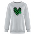 thumbnail image 4 of 2023 Chandail Surdimensionné pour Femmes Chemises Unies Col Rond Manches Longues Hauts Imprimés Blouse Régulière Coupe Ample Hauts pour Femmes, 4 of 4