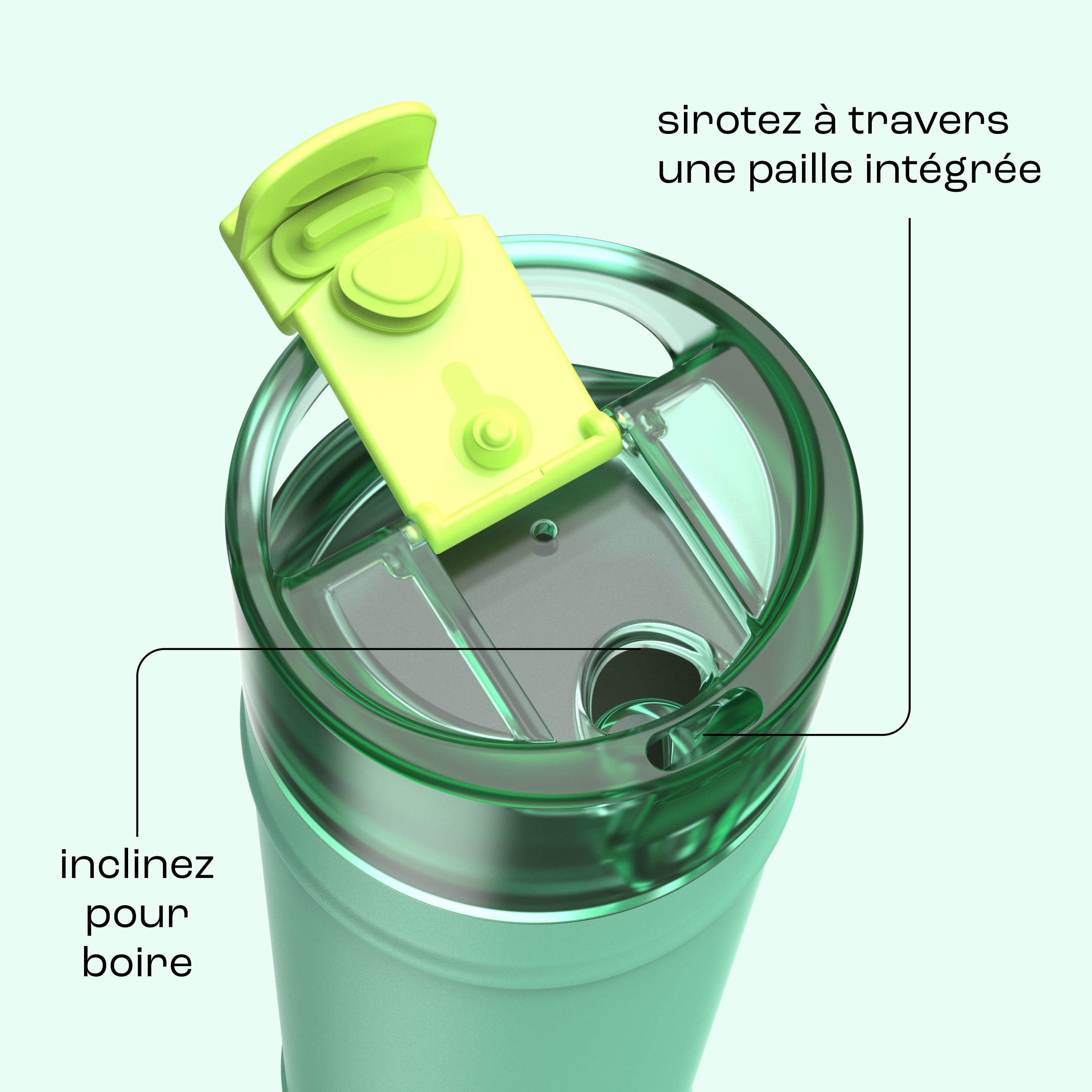 Bouteille d’eau bubba DualSip, acier inoxydable isotherme, 710 ml (24 oz) – antifuite, sans BPA, sans plomb, lavable au lave-vaisselle