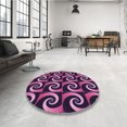 thumbnail image 4 of Ahgly Company Machine Washable Indoor Rectangle Transitional Orchid Purple Area Rugs, 5' x 7', 4 of 7