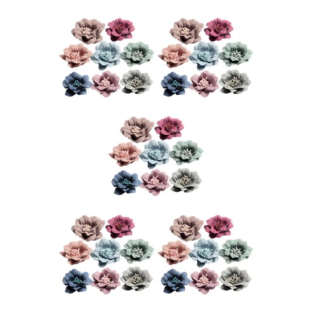 Transemion Charming Camellia Flower Heads for Stylish DIY Hair Accessories Multicolor 4.5cm 5Set