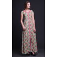 thumbnail image 3 of Bimba Robe Longue Décontractée d'Été Sans Manches à Fente avant Imprimée à Fleurs pour Femmes - Petit, 3 of 5