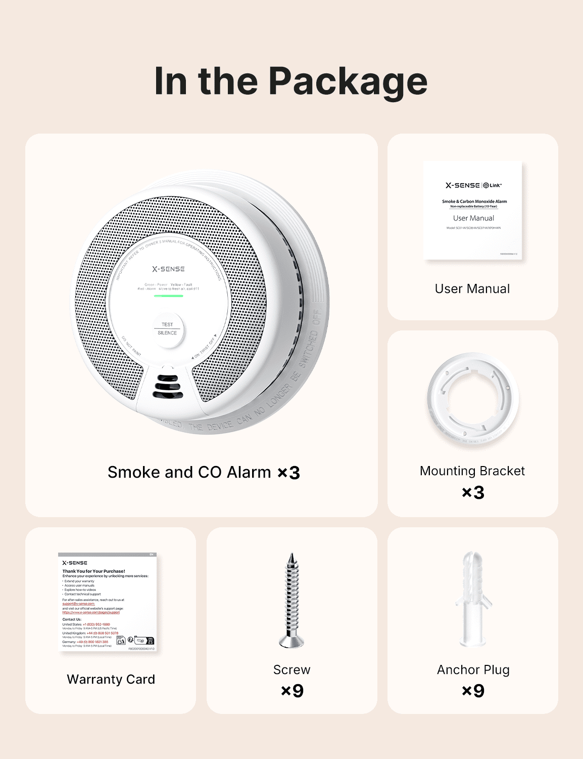 X-Sense 2-in-1 Smoke Detector Carbon Monoxide Detector Combo 10