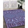 thumbnail image 3 of Ahgly Company Tapis d'Intérieur Lavable en Machine Carré Violet Transitionnel, 7 Pieds Carré, 3 of 7