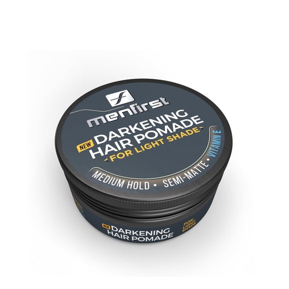 MENFIRST - Men's Hair and Beard Pomade - Instant Gray Coverage Styling Paste that Instantly Darkens White Hair - Light Brown to Blonde - 1 Pack