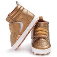 thumbnail image 1 of xiaxaixu Baby Solid Color Prewalker Stylish Soft High Top Flat Toddler Shoes, 1 of 6