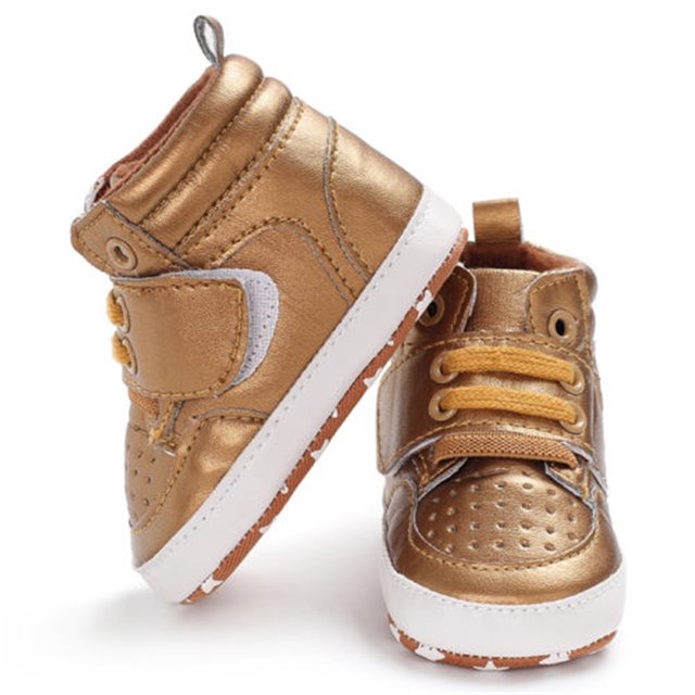 xiaxaixu Baby Solid Color Prewalker Stylish Soft High Top Flat Toddler Shoes