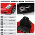 thumbnail image 4 of VOLTZ TOYS Officially Licensed RUF Porsche 911 24V Kids Ride-On Car, Motorized Luxury Sport Toy Vehicle with Parent Remote Control, Open Doors, LED Lights & Music, Red, 4 of 6