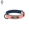 thumbnail image 1 of Soft Leather Personalized Dog Collar ID Tag Engraved for Small Medium Large D T3 X5A7, 1 of 9