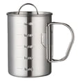 thumbnail image 1 of Portable Stainless Steel Camping Cup with Lid, Scale Rust Prevention Foldable Camping Cup, Camping Coffee Pot for Outdoor Hiking Camping Backpacking[500ml], 1 of 9