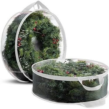 Amzcrzy Sac de Rangement pour la Maison en Tissu Sac de Rangement pour Arbre de Noël Sac de Finition Sac de Rangement pour Arbre de Noël Sac de Rangement pour Couronne Anti-Insectes Décorations de Noël Ornements de Noël