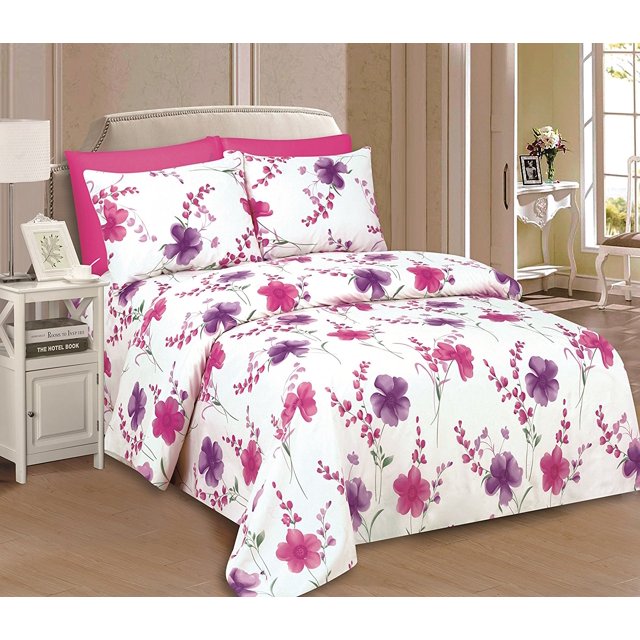 Beverly Hills 1800 Series Ultra Soft Printed 6 PC Sheet Set (Full, Cassle)