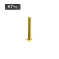 thumbnail image 3 of Unique Bargains Brass Hex Bolts, 5/16-18x2' 5 Pack Fully Thread Grade 4.8 Machine Screws, 3 of 4