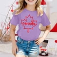 thumbnail image 2 of GDREDA Canada T-Shirts Imprimé Drapeau Filles T-Shirt à Manches Courtes Été Col Rond T-Shirt Coupe Décontractée T-Shirts Basiques, 2 of 4