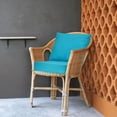thumbnail image 3 of Gymax 2PCS Deep Seat Chair Cushion Pads Set Indoor Outdoor W/ Rope Belts Turquoise, 3 of 10