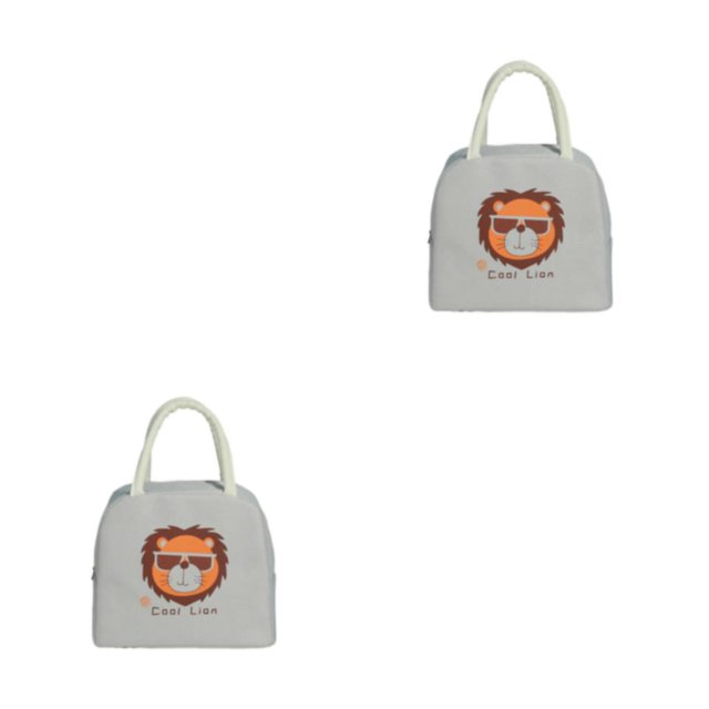 Transemion Stay Organized With Large Capacity For Home Or Office Large Capacity Design Lunch Bags For Women Bag grey 1 2Set