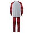 thumbnail image 4 of TIMIFIS Matching Noël Pajamas pour Famille Hommes Xmas Vacances Col Rond Manches Longues Haut et Pantalon Long à Carreaux Rouges Tenue d'Intérieur Ensemble de Noël Pajamas Assorti pour Famille, 4 of 5