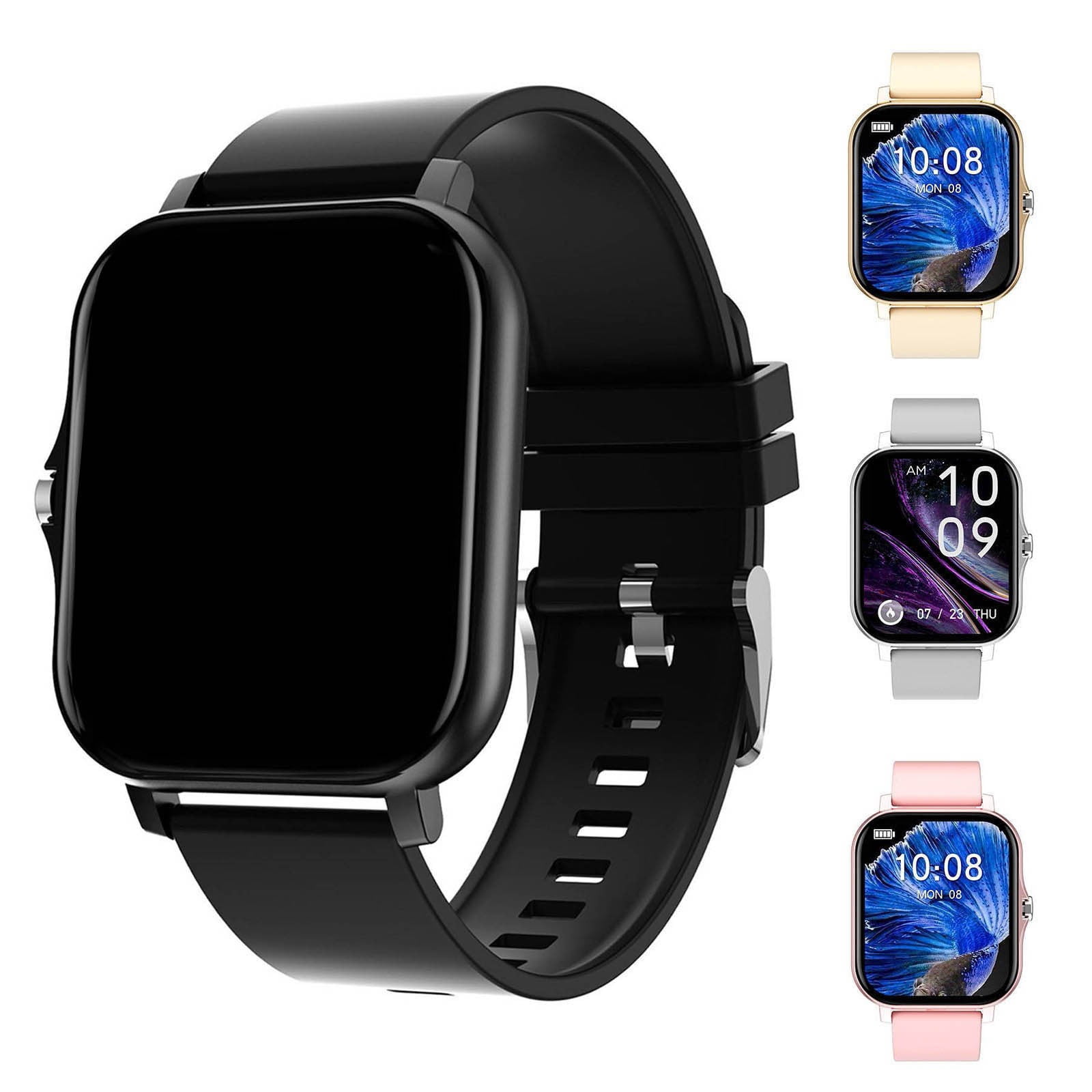 Cagogo under $5 4Pcs Smart Watch GT21, GT21 Y13 Smart Watch, Bluetooth Calling Fitness Tracker with Heart Rate Sleep Monitor, Smartwatch for Android iPhone, Sports Watch for Men Women