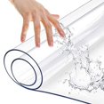 thumbnail image 2 of Clear Table Cover Protector Waterproof Plastic Table Mat Desktop Pad PVC Tablecloth for Dining Room Birthday Party Table Coffee Table Easy Clean Wipeable Large Furniture Table Cover Mat 60x96 Inches, 2 of 4