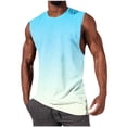 thumbnail image 2 of NTACZA Men Tank Tops Athletic Sleeveless Basic Shirt Sports Crew Neck Gradient Men Shirts XL, 2 of 5