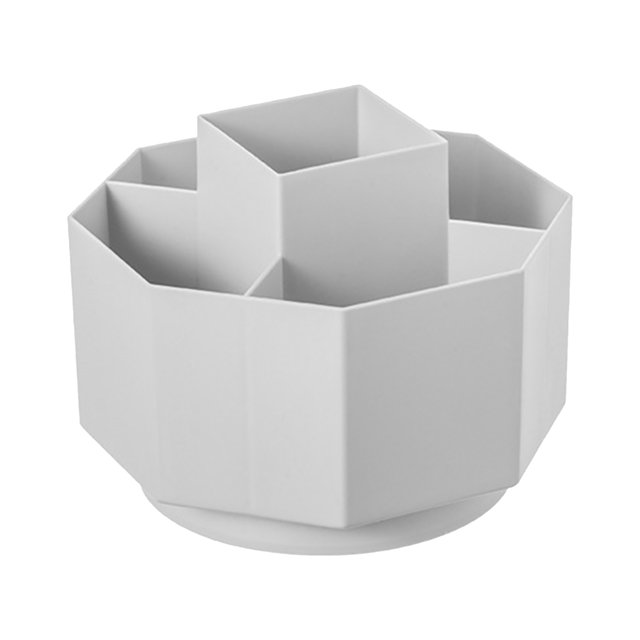 Oleegame 1PC Spoon And Lid Rest Pen Holder Large Capacity Desktop Office Student Dormitory Desktop Cosmetics Storage Box Brush Holder Pen Box White