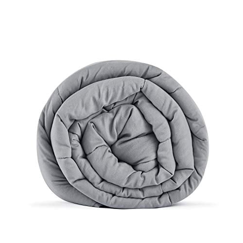 RelaxBlanket Premium Cotton Adult Weighted Heavy Blanket | 60''x80'',15lb | Enjoy Natural Deep Sleep | Light Grey