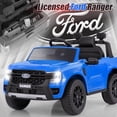 thumbnail image 3 of Licensed Ford Ranger Ride on Car for Kids by OLAKIDS, 12V Electric Vehicle with Remote Control, Toddlers Battery Powered Toy Gift with 2 Speeds, Wheels Suspension, Storage Space, Bluetooth USB, 3 of 9