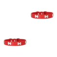 thumbnail image 3 of Maytalsory Comfortable Wear Cat Collar In Multiple Sizes With Stylish PU PU Cat Collar Dogs Collars red 2.5*50cm 2Set, 3 of 6
